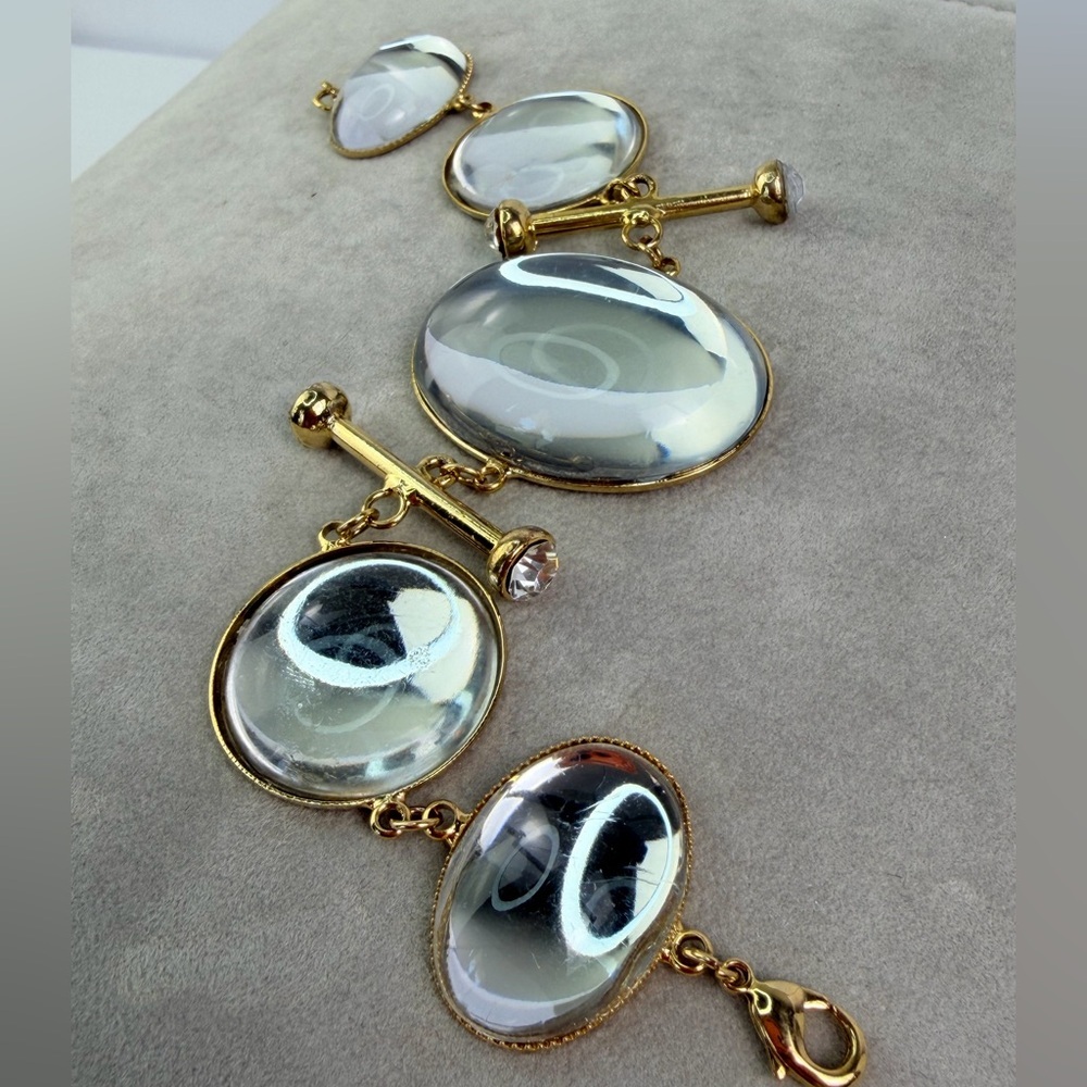 Vintage acrylic dome statement bracelet